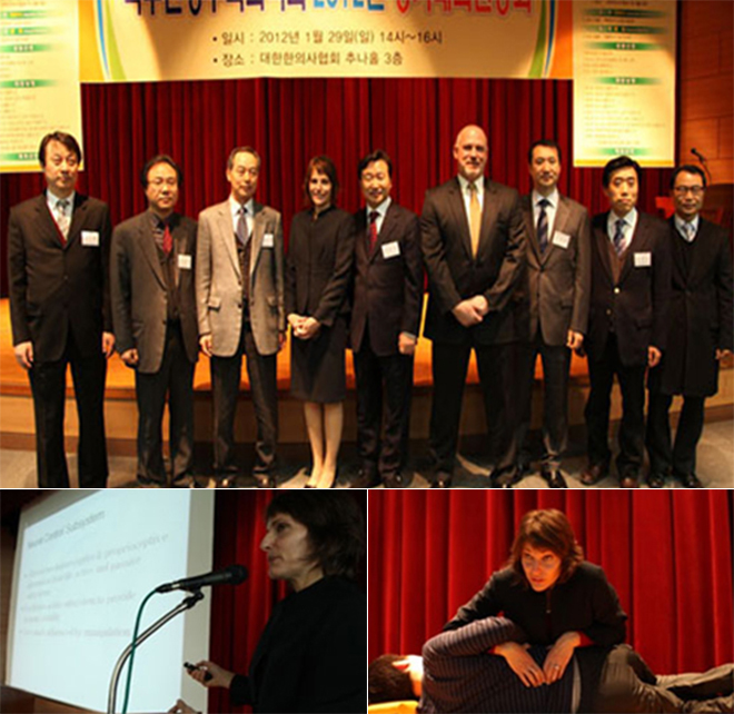 [국제세미나에서 강의 중인 리사 교수]