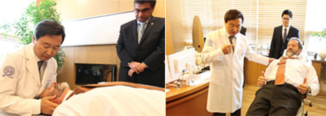 전미정골의학협회 회장단 및 미시건대 학장 일행 내방